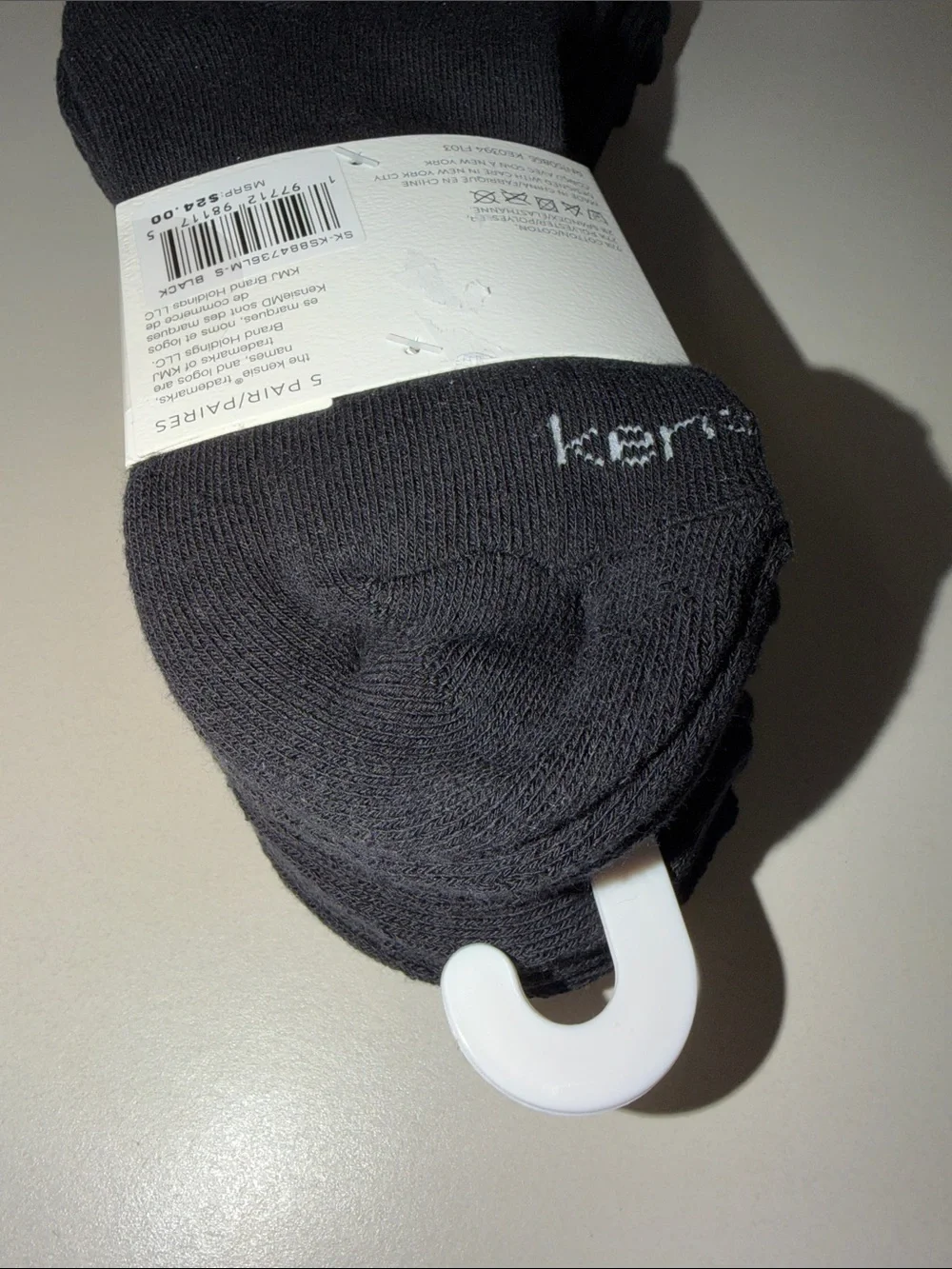 kensie Ladies 5 Pk On Cloud 9 Cotton Blend Naturally Breathable Mini-Crew Socks